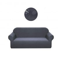 Elastický vodoodpudivý potah na pohovku - Tmavě šedý, trojmístná sedačka