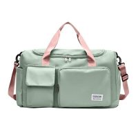 Velkokapacitní cestovní Gym sportovní taška - Zeleno růžová