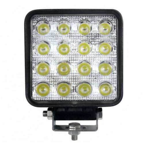 Foto - Pracovní LED světlomet 48W 9-30V - Čtvercový, 16 LED