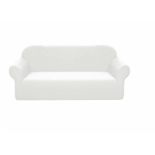 Foto - Elastický vodoodpudivý potah na pohovku - Bílý, dvoumístná sedačka
