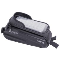 Vodotěsná brašna na rám s kapsou na mobil - Černá, 1 litr