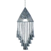 Lapač snů - Velká, závěsná dekorace triangl - šedý