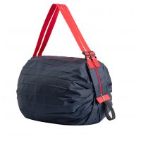 Skládací nákupní velkokapacitní taška, modročervená