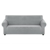 Elastický vodoodpudivý potah na pohovku - Stříbrno šedý, dvoumístná sedačka