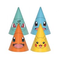 Papírové čepice - Pokemon, 8 kusů