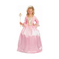 Dětský kostým - Růžová princezna s korunkou 130/140
