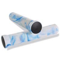 Žíhané rukojeti na kolo - Bílo modré