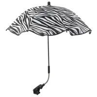 Nastavitelný deštník s UV ochranou a upevněním na kočárek - Vzor zebry