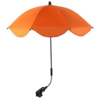Nastavitelný deštník s UV ochranou a upevněním na kočárek - Oranžový