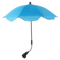 Nastavitelný deštník s UV ochranou a upevněním na kočárek - Světle modrý