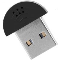 USB mini externí mikrofon do počítače - Černý