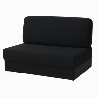 Univerzální napínací potah na pohovku - Černý fleece, 2 díly