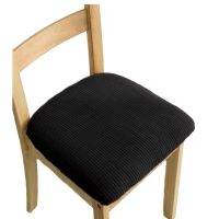 Univerzální potah na sedák kuchyňské židle - Černý