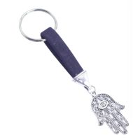 Korkový přívěsek na klíče, Ruka Fátimy - Černý