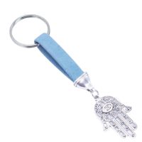 Korkový přívěsek na klíče, Ruka Fátimy - Světle modrý