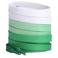 Široké tkaničky do bot, jeden pár - Zelené ombré, 120 cm