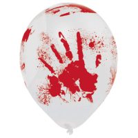 Prémiový balónek 10" - Krvavý Halloween, 6 ks