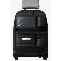 Organizér na zadní sedadlo auta – víceúčelový závěsný kapsář - Černý se vzorem