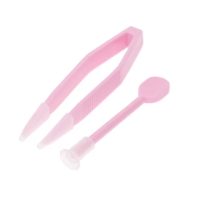 Pinzeta a aplikátor na kontaktní čočky - Růžová