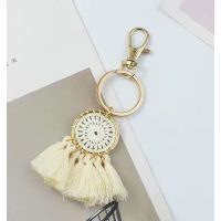 Přívěsek na klíče - Lapač snů béžový