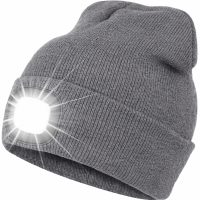 Čepice s LED světlem – Šedá