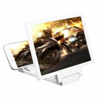 Držák mobilního telefonu s 3D lupou - Bílý