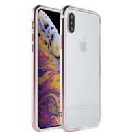 Sulada Hliníkový Bumper na iPhone XS Max - Růžově zlatá