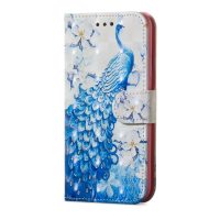 Flipové pouzdro na iPhone XR - Modrý páv