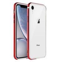 Sulada hliníkový Bumper na iPhone XR - Červená