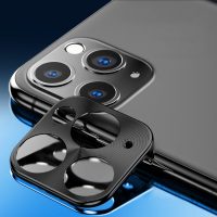 Kovový rámeček na zadní kameru iPhone 11 Pro/ 11 Pro Max - Černá