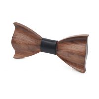 Dřevěný motýlek - Luxusní 3D, tmavý