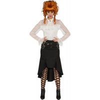 Dámská dlouhá sukně - Steampunk černá 38