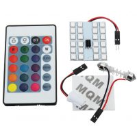 Auto LED žárovka T10 T13 T15 W3W W5W C5W C10W CAN BUS RGB včetně ovladače