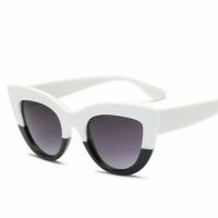 Dámské sluneční brýle CAT EYE - Bílo černé