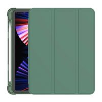 Pouzdro z PU kůže pro Apple iPad Pro 11 (2021) + slot pro Apple Pencil - Zelená