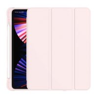 Pouzdro z PU kůže pro Apple iPad Pro 11 (2021) + slot pro Apple Pencil - Růžová