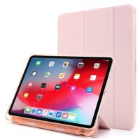 Pouzdro z PU kůže pro Apple iPad Pro 12.9 (2021) + slot pro Apple Pencil - Zlatá