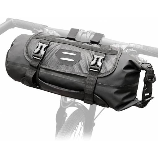 Foto - Vodotěsný nastavitelný vak na řídítka - Černý 3 až 7 litrů