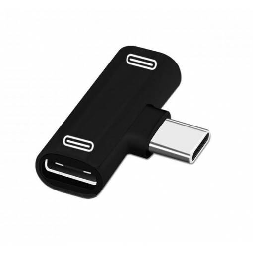 Foto - Rozdvojka USB-C na 2x USB-C - Černá