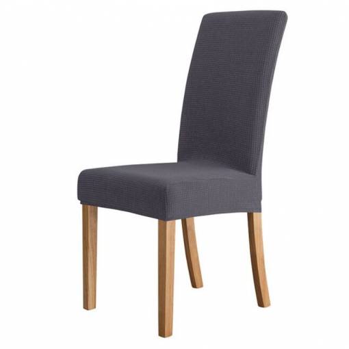 Foto - Univerzální napínací potah na židli - Tmavě šedý Fleece