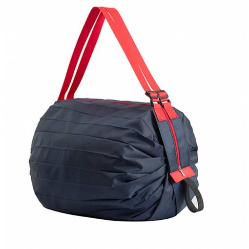 Foto - Skládací nákupní velkokapacitní taška, modročervená