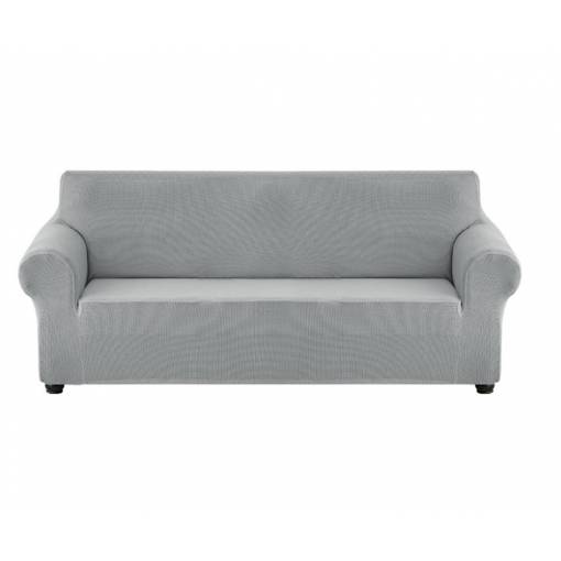 Foto - Elastický vodoodpudivý potah na pohovku - Stříbrno šedý, dvoumístná sedačka