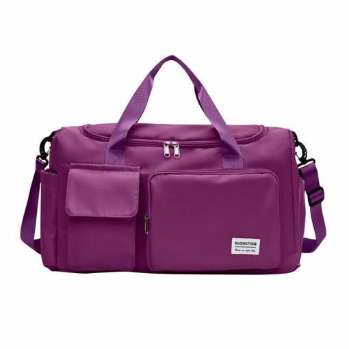 Foto - Velkokapacitní cestovní Gym sportovní taška - Tmavě fialová