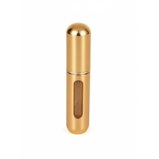 Foto - Cestovní plnitelný rozprašovač na parfém 5 ml - zlatý, lesklý