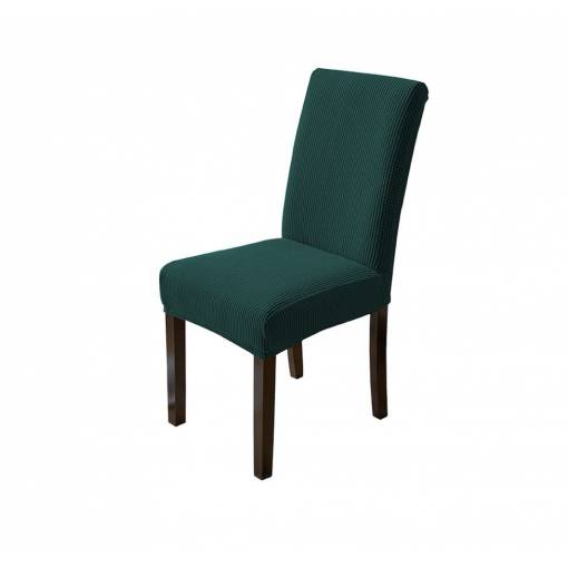 Foto - Univerzální napínací potah na židli - Tmavě zelený Fleece