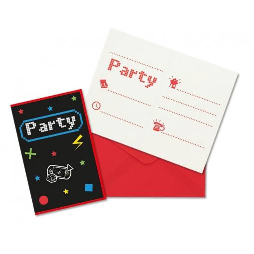 Foto - Pozvánky - Gaming party, 6 ks