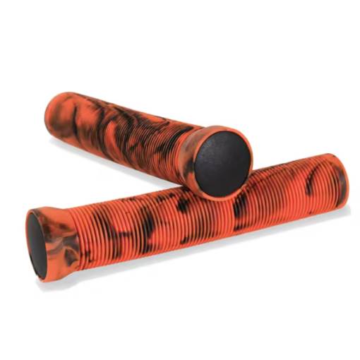 Foto - Žíhané rukojeti na kolo - Oranžovo černé