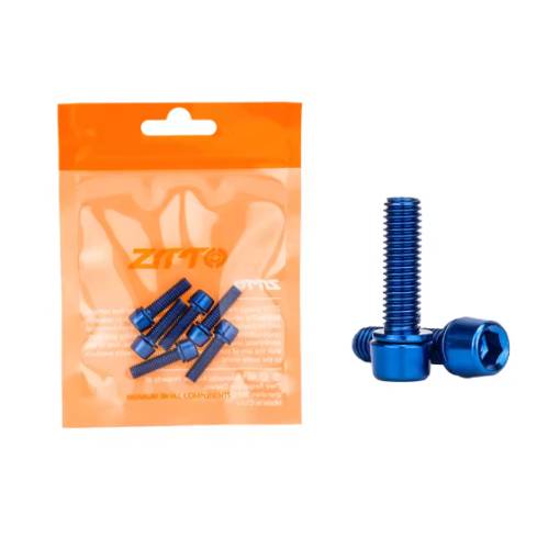 Foto - Titanové šrouby představce M5x18 mm, sada 6 ks - Modré