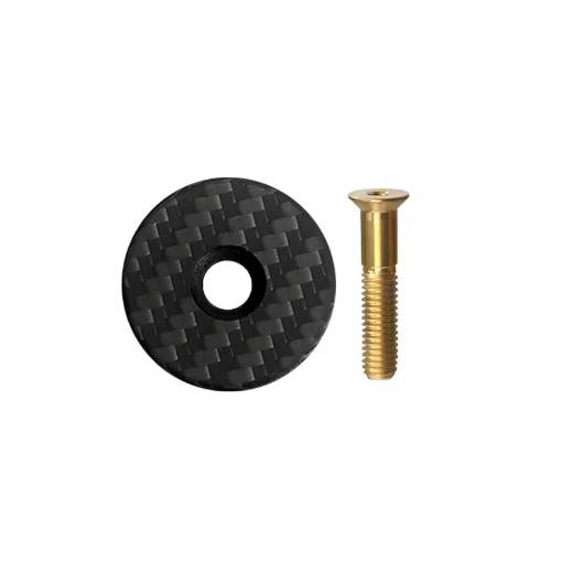 Foto - Krytka hlavovky z uhlíkového vlákna matná - Zlatý šroub
