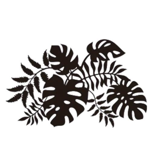 Foto - Kovová nástěnná dekorace 27 cm - Monstera listy